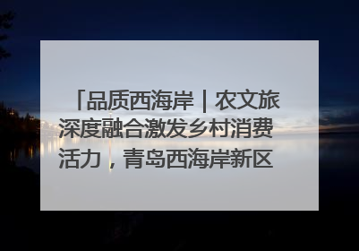 品质西海岸｜农文旅深度融合激发乡村消费活力，青岛西海岸新区的乡村振兴实践