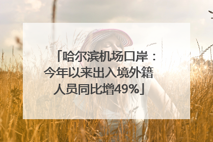 哈尔滨机场口岸：今年以来出入境外籍人员同比增49%