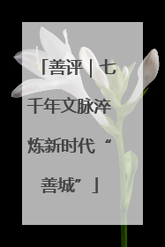 善评｜七千年文脉淬炼新时代“善城”