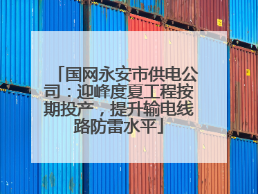 国网永安市供电公司：迎峰度夏工程按期投产，提升输电线路防雷水平
