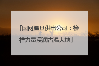 国网温县供电公司：榜样力量浸润古温大地