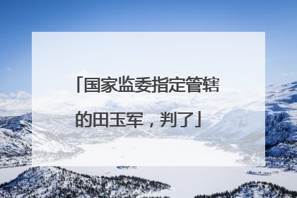 国家监委指定管辖的田玉军，判了