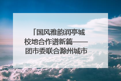 国风雅韵润亭城 校地合作谱新篇——团市委联合滁州城市职业学院助力传统文化“破圈”绽放