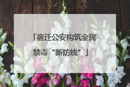 宿迁公安构筑全民禁毒“新防线”