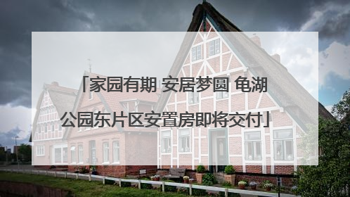 家园有期 安居梦圆 龟湖公园东片区安置房即将交付