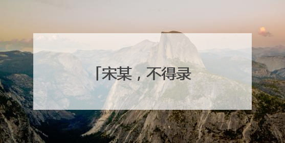宋某，不得录用为公务员