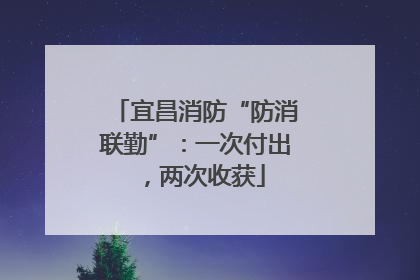 宜昌消防“防消联勤”：一次付出，两次收获