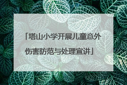 塔山小学开展儿童意外伤害防范与处理宣讲