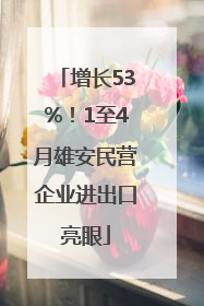 增长53%！1至4月雄安民营企业进出口亮眼