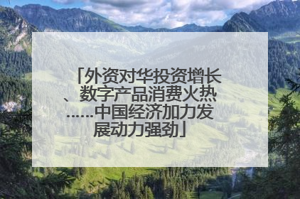 外资对华投资增长、数字产品消费火热……中国经济加力发展动力强劲
