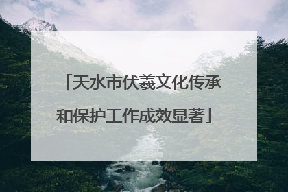 天水市伏羲文化传承和保护工作成效显著