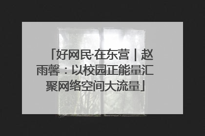 好网民·在东营｜赵雨馨：以校园正能量汇聚网络空间大流量