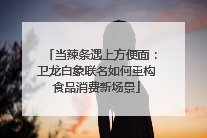 当辣条遇上方便面：卫龙白象联名如何重构食品消费新场景