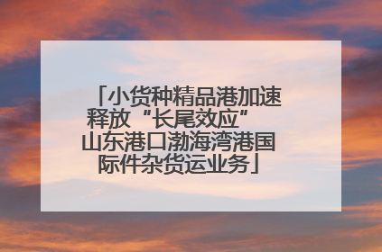 小货种精品港加速释放“长尾效应” 山东港口渤海湾港国际件杂货运业务