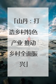 山丹：打造乡村特色产业 推动乡村全面振兴