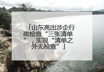 山东亮出涉企行政检查“三张清单”，实现“清单之外无检查”