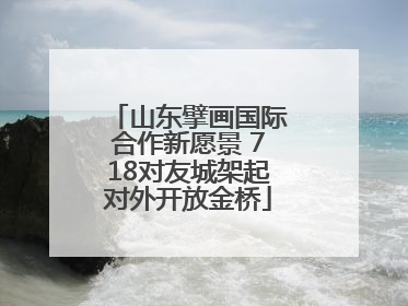 山东擘画国际合作新愿景 718对友城架起对外开放金桥