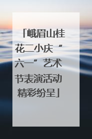 峨眉山桂花二小庆“六一”艺术节表演活动精彩纷呈