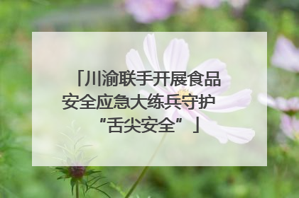 川渝联手开展食品安全应急大练兵守护“舌尖安全”