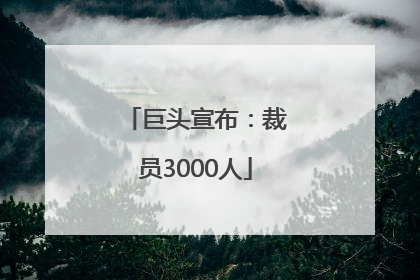 巨头宣布：裁员3000人