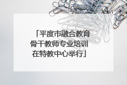 平度市融合教育骨干教师专业培训在特教中心举行