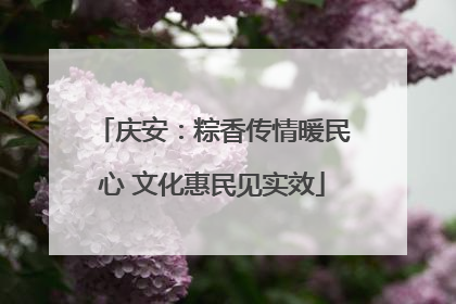 庆安：粽香传情暖民心 文化惠民见实效