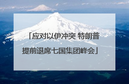 应对以伊冲突 特朗普提前退席七国集团峰会