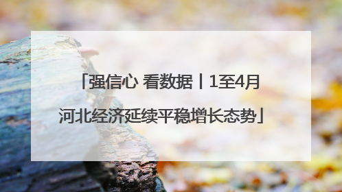 强信心 看数据丨1至4月河北经济延续平稳增长态势