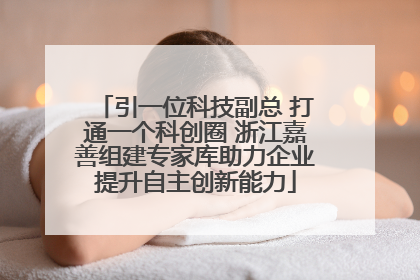 引一位科技副总 打通一个科创圈 浙江嘉善组建专家库助力企业提升自主创新能力