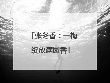 张冬香:一梅绽放满园香