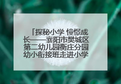探秘小学 憧憬成长——襄阳市樊城区第二幼儿园衡庄分园幼小衔接班走进小学开展参观体验活动