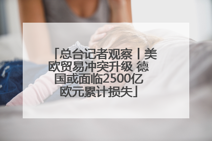 总台记者观察丨美欧贸易冲突升级 德国或面临2500亿欧元累计损失