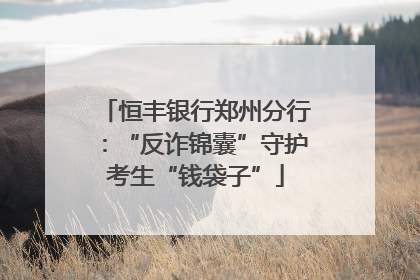 恒丰银行郑州分行：“反诈锦囊”守护考生“钱袋子”