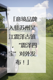 意境品牌入驻苏州吴江震泽古镇，“震泽四宝”对外发布！
