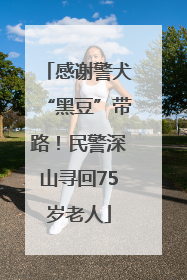 感谢警犬“黑豆”带路！民警深山寻回75岁老人
