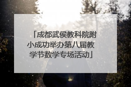 成都武侯教科院附小成功举办第八届教学节数学专场活动