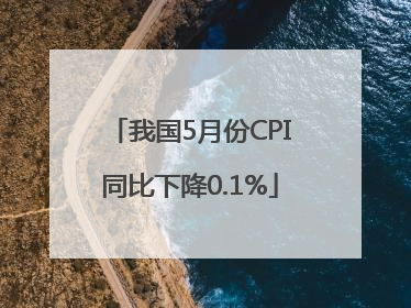 我国5月份CPI同比下降0.1%