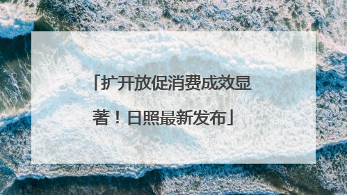扩开放促消费成效显著！日照最新发布
