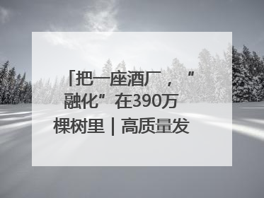 把一座酒厂，“融化”在390万棵树里｜高质量发展看川酒｜舍得酒｜舍得酒业｜舍得老酒｜沱牌酒