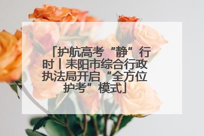 护航高考“静”行时丨耒阳市综合行政执法局开启“全方位护考”模式