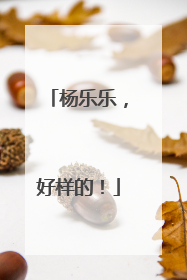 杨乐乐，好样的！
