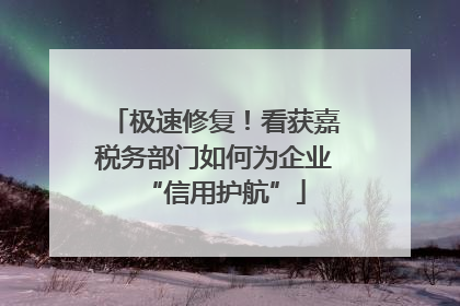 极速修复！看获嘉税务部门如何为企业“信用护航”