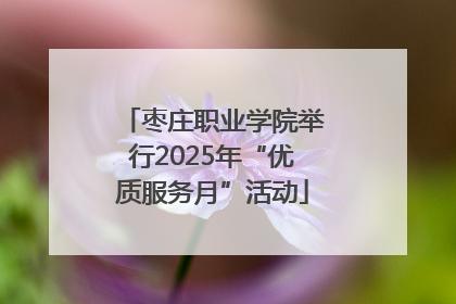 枣庄职业学院举行2025年“优质服务月”活动