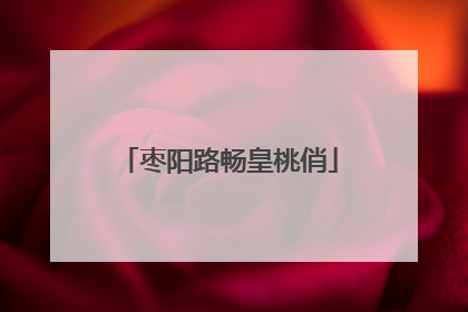 枣阳路畅皇桃俏