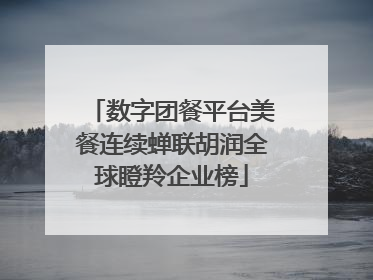 数字团餐平台美餐连续蝉联胡润全球瞪羚企业榜