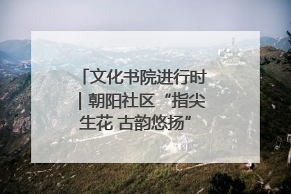 文化书院进行时｜朝阳社区“指尖生花 古韵悠扬”公益课堂开课了