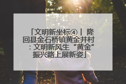 文明新坐标④丨 隆回县金石桥镇黄金井村：文明新风生“黄金” 振兴路上展新姿