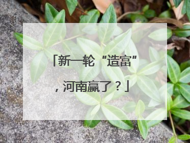 新一轮“造富”，河南赢了？