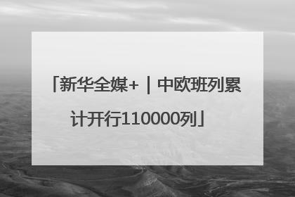 新华全媒+｜中欧班列累计开行110000列