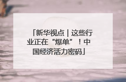 新华视点｜这些行业正在“爆单”！中国经济活力密码